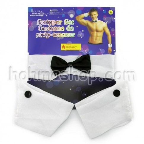 Набір Стриптизера з білими манжетами