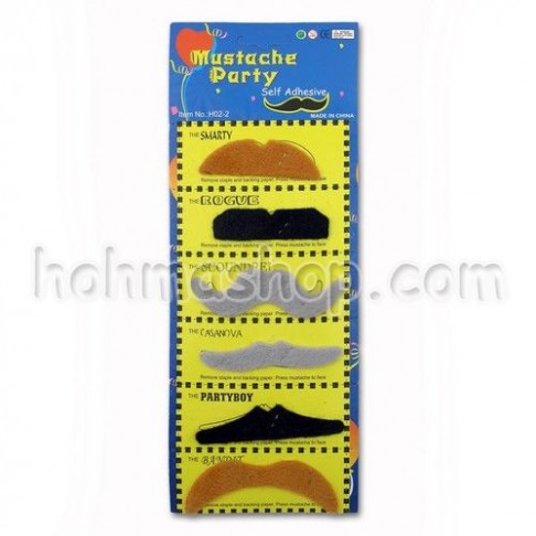 Вуса накладні, набір 6 шт