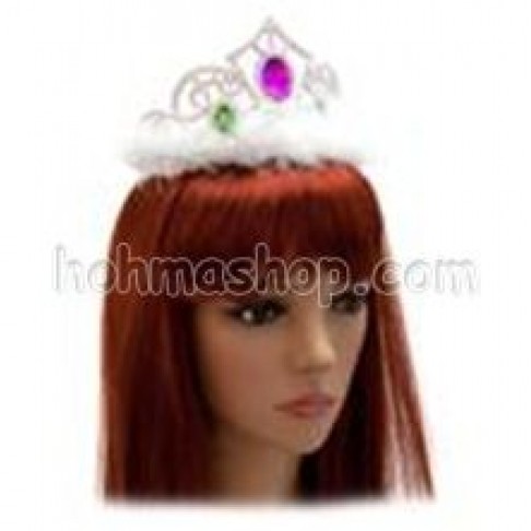 Обруч Корона з пухом (фіолетова) Обруч Корона з пухом (фіолетова)