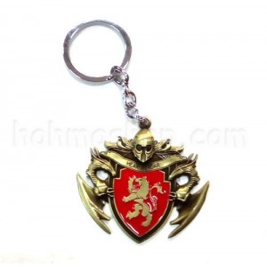 Брелок Герб Мартелл металевий об`ємний Гра престолів