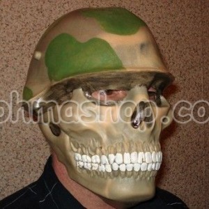 Маска латексна Череп в касці