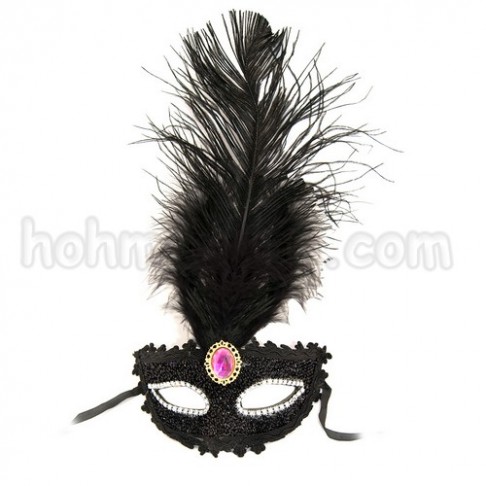 Венеціанська маска Летиція (чорна)