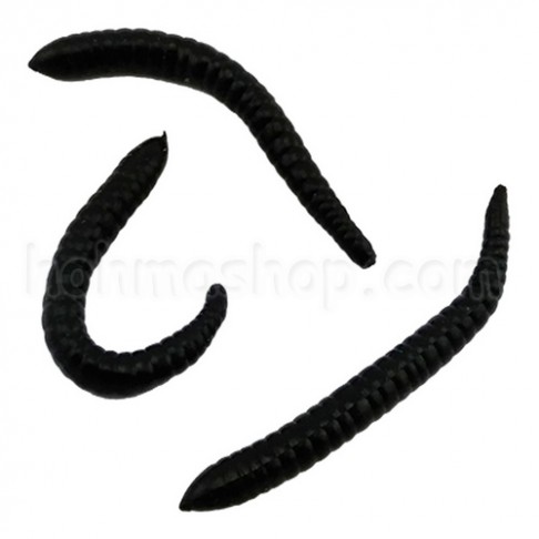 Черв'як силіконовий чорний (уп. 3 шт) Черв'як силіконовий чорний (уп. 3 шт)