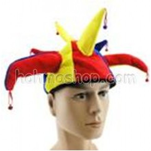 Шапка Блазня з бубінцями велюр