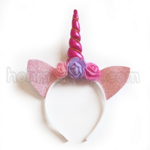 Обруч Единорога з бузковими квітами