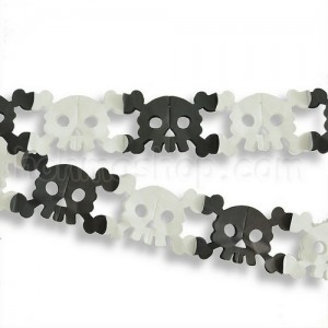 Гірлянда 3D Хелловін Череп з кістками