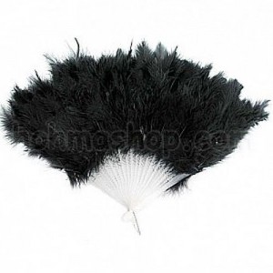 Віяло перо (чорне)
