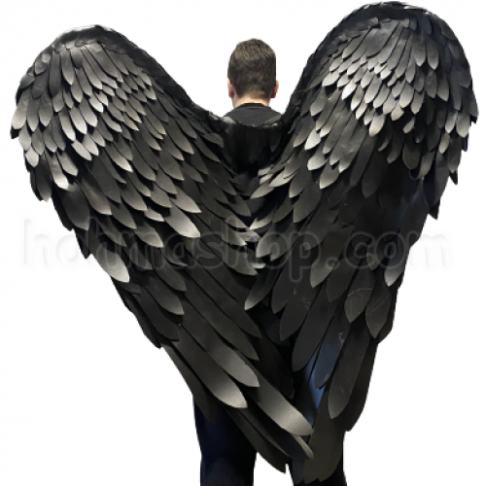 Крила Демона гігант 120х60, ізолон (чорні)