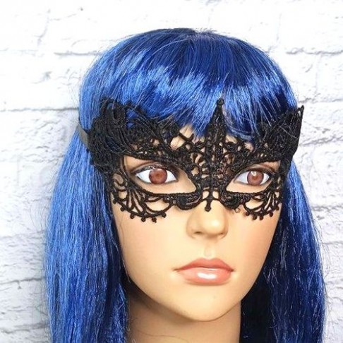 Кружевна маска Загадка Ніжність (чорна)