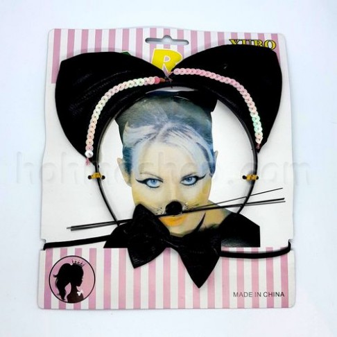 Набір Кішки з вусами (Обруч, метелик, вуса)