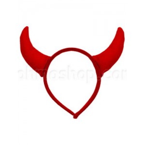 Обруч Ріжки чортика з пухом Обруч Ріжки чортика з пухом