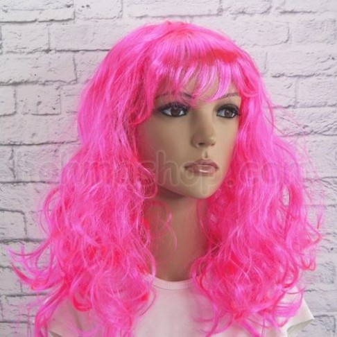 Перука рожева хвиляста