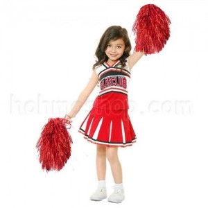 Помпоны блестящие, красные (2 шт)